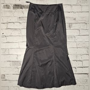 Vero Moda Sophie Black Satin Maxi Skirt EU 38 Medium Flare Balletcore